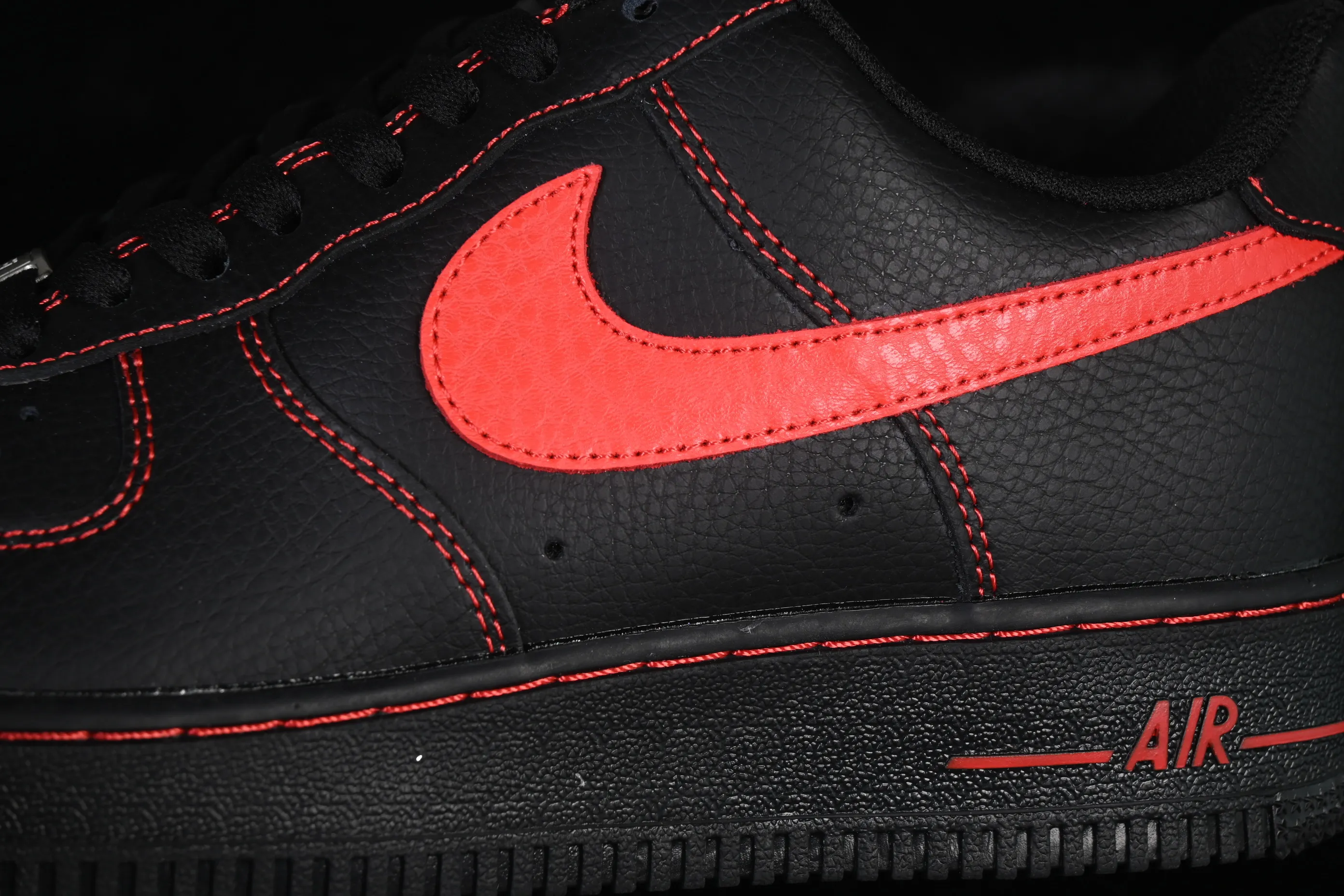 All categories Nk Air Force 1 Air Force series Nk Air Force 1 Low Air Force low-top Nike Air Force 1'07 Low black and red Air Force 1 low-top casual sneakers ZH0316-142
